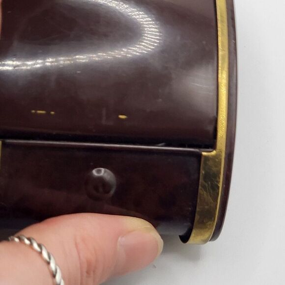 Vtg Westclox Keywound Travel Alarm Clock Roll Top Art Deco For Parts - Picture 6 of 8